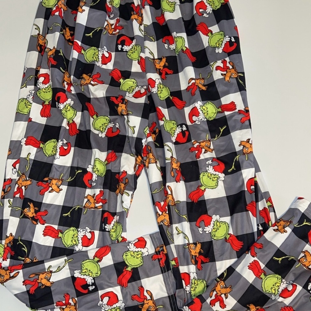 Grinch Pajama Pants - Black and Green